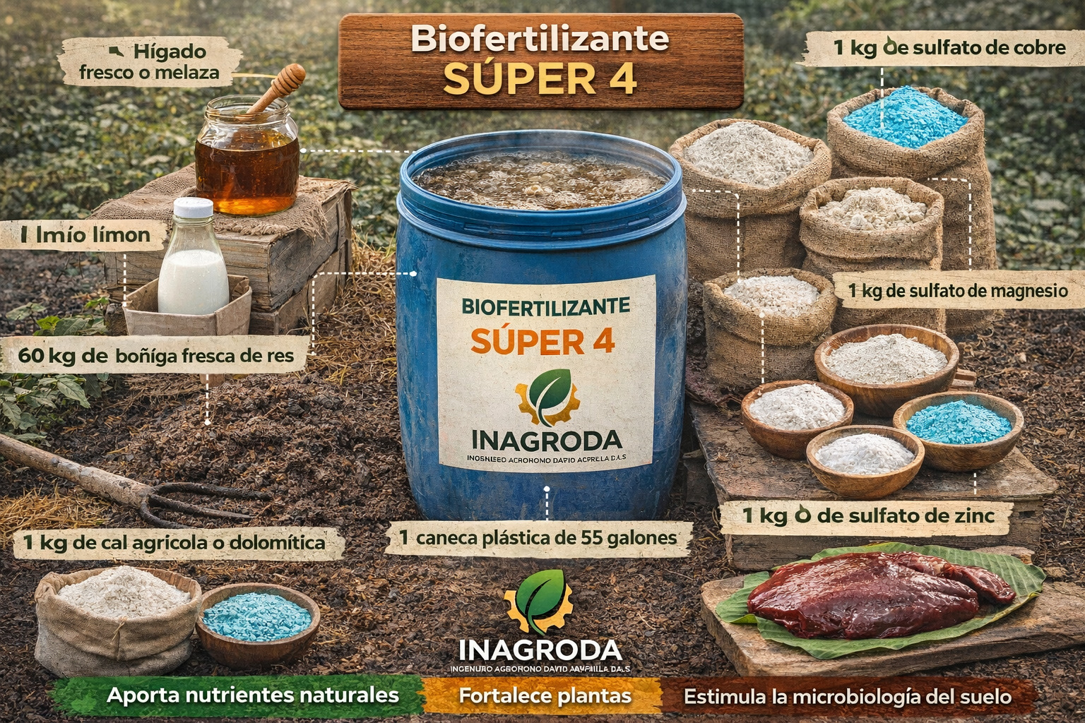 Biofertilizante super 4